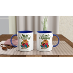 Personalised - Just Chilling - White 11oz Ceramic Mug with Colour Inside Personalised 11oz Mug animal customise Globally Fulfilled personalise