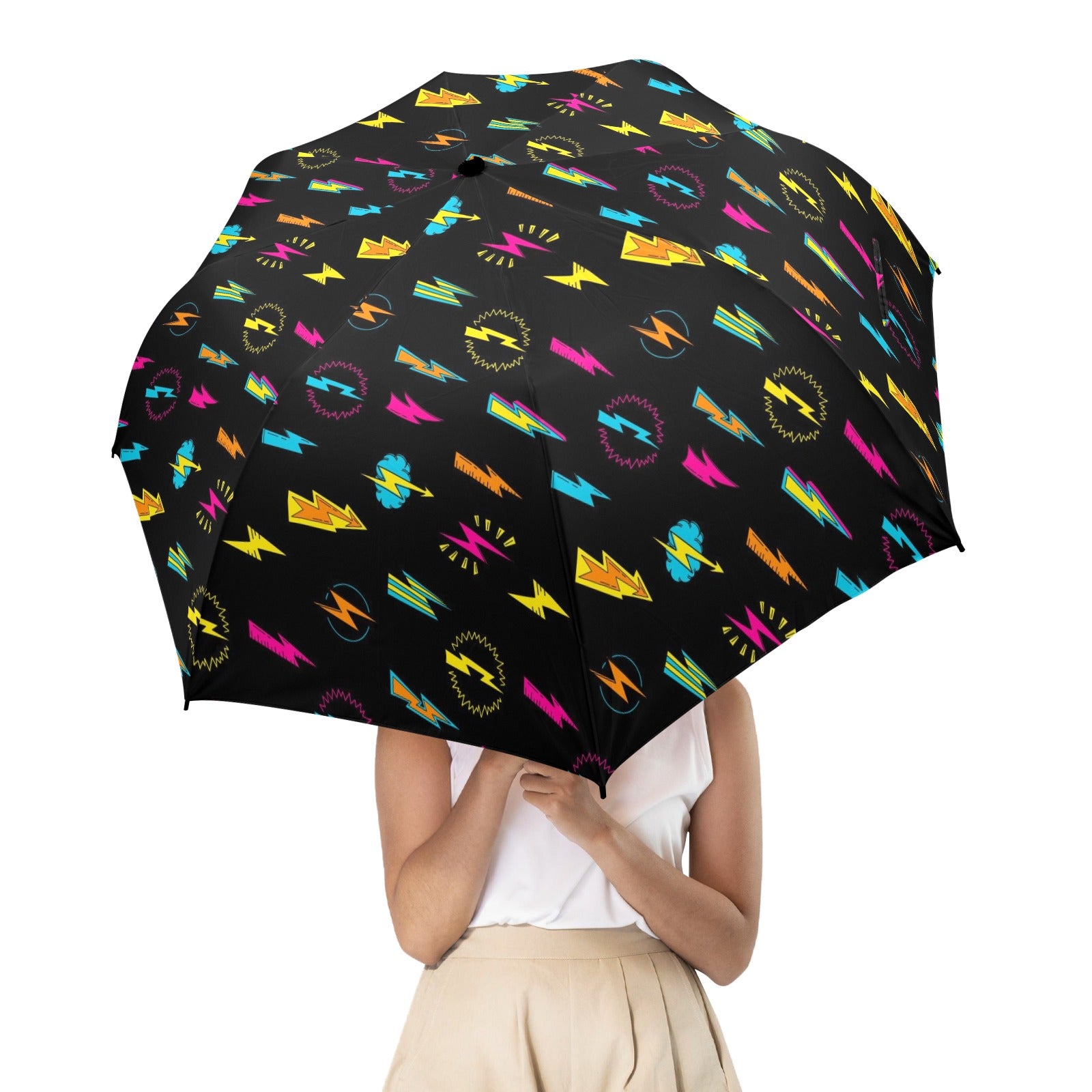 Fun Lightning - Semi-Automatic Foldable Umbrella (Model U12) Semi-Automatic Foldable Umbrella (U12)