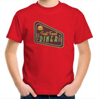 Fast Food Diner Sign - Kids Youth T-Shirt Red Kids Youth T-shirt Food Printed In Australia Retro