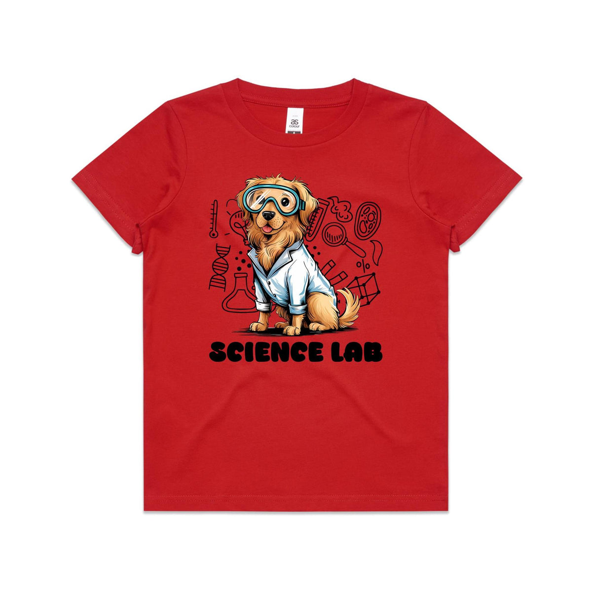 Science Lab, Dog Kids AS Colour T-shirt