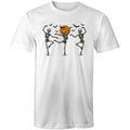 Skeleton Dance, Halloween Men's AS Colour T-Shirt White Mens T-shirt Halloween Printed In Australia