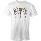 Skeleton Dance, Halloween - Mens T-Shirt White Mens T-shirt Halloween Printed In Australia