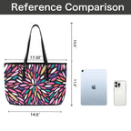 Colour Burst - Leather Tote Bag-Large