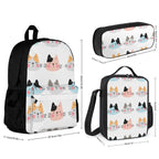 Cat Faces - Three Piece Backpack Set