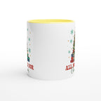 All Booked For Christmas White 11oz Ceramic Mug with Color Inside Colour 11oz Mug