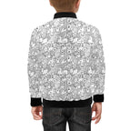 Black And White Creatures Kids Bomber Jacket Kids Bomber Jacket Printed Offshore Sci Fi