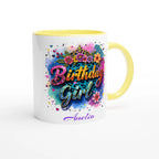 Personalise - Birthday Girl - 11oz Ceramic Mug Personalised 11oz Mug Birthday customise Globally Fulfilled Name personalise