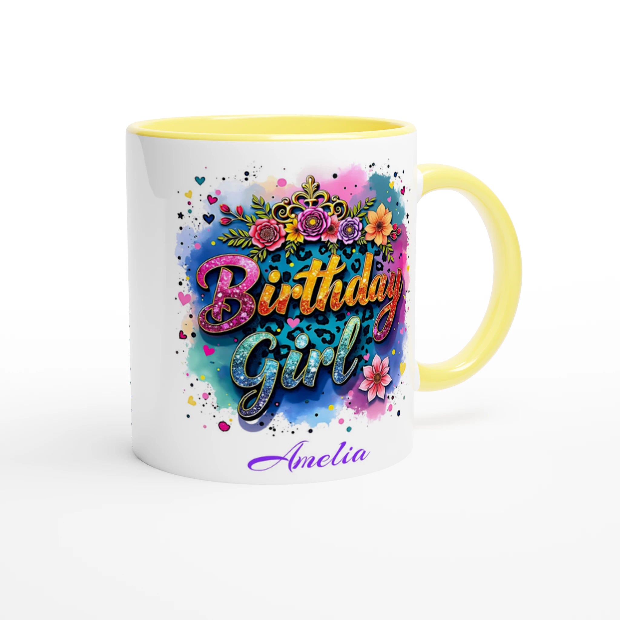 Personalise - Birthday Girl - 11oz Ceramic Mug Personalised 11oz Mug Birthday customise Globally Fulfilled Name personalise