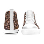 Coffee Beans - Men's High Top Canvas Shoes