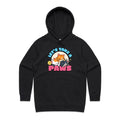 Let's Take A Paws, Kittens Women's AS Colour Hoodie Black Womens Hoodie animal Printed In Australia