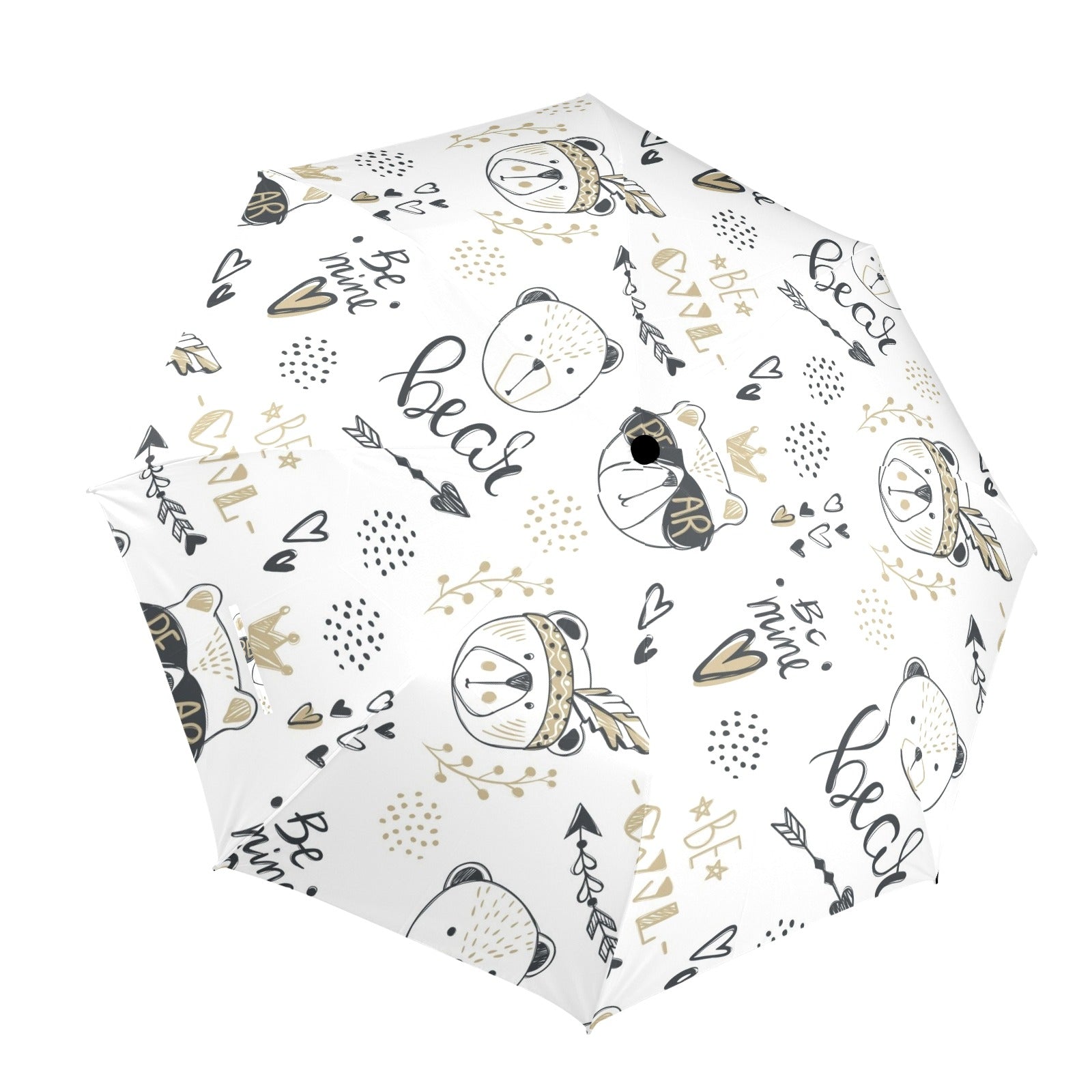 Bears - Semi-Automatic Foldable Umbrella (Model U12) One Size Semi-Automatic Foldable Umbrella (U12)