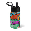 Comic Book 2 12oz Kids Water Bottle with Straw Lid