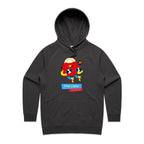The View From The 90's - Womens Hoodie Coal Womens Hoodie Printed In Australia Retro