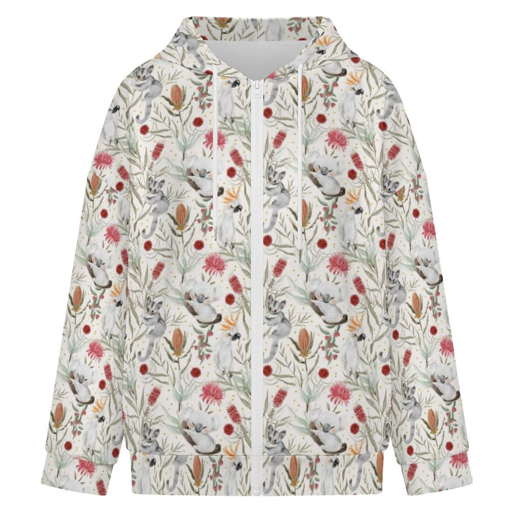 Australian Plants And Animals Women's Full-Zip Hoodie