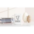 Personalise - Giraffe Name - White 15oz Ceramic Mug Personalised 15oz Mug animal customise Globally Fulfilled Name personalise