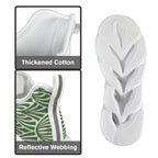 Green Pattern Women's Twisted Sole Sneakers