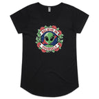 Believe In Yourself, Alien - Womens Scoop Neck T-Shirt Black Womens Scoop Neck T-shirt Motivation Positivity Printed In Australia Sci Fi