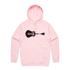 Guitar Reflection - Mens Hoodie Pink Mens Hoodie Music Printed In Australia