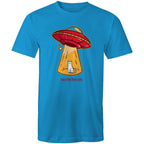 Here For The Cats, UFO - Mens T-Shirt Arctic Blue Mens T-shirt animal Printed In Australia Sci Fi