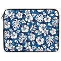 Blue Hawaiian Floral Laptop Sleeve (Multiple Sizes) black Laptop Sleeve Plants Printed Offshore