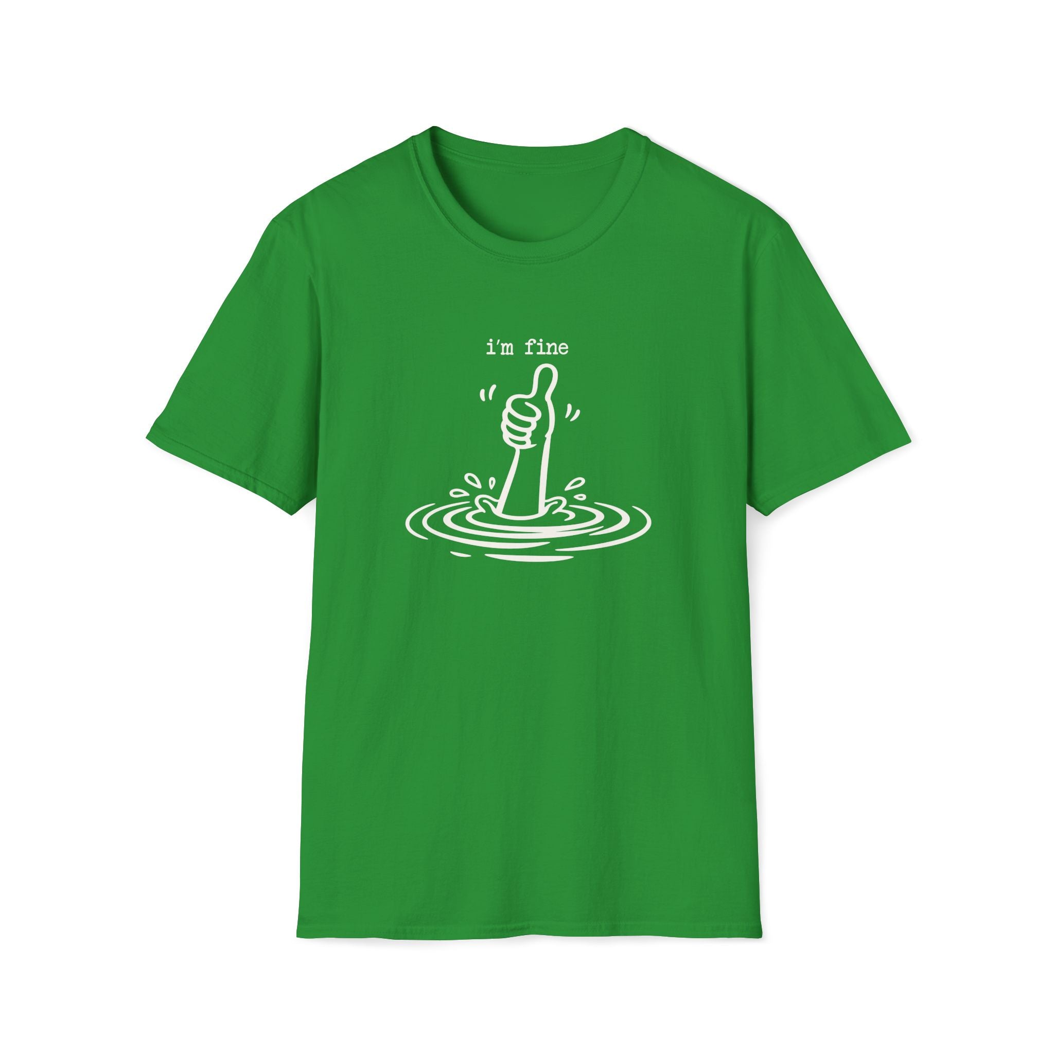 I'm Fine Drowning Thumbs Up Unisex T-shirt Unisex Adult T-shirt Globally Fulfilled Positivity