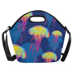 Bright Jellyfish - Neoprene Lunch Bag Neoprene Lunch Bag Printed Offshore