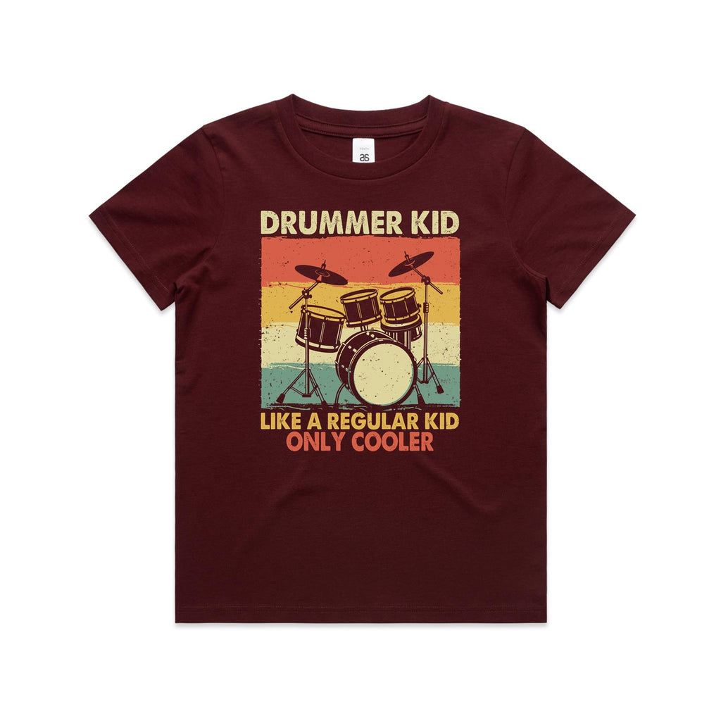 Drummer Kid - Kids Youth Staple Tee