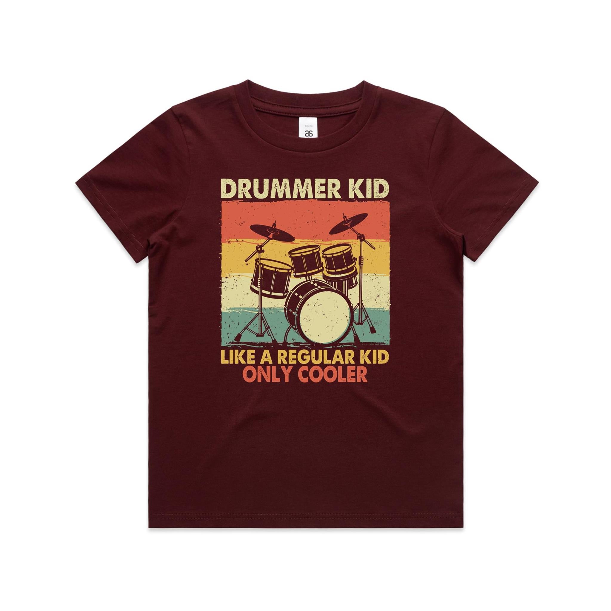Drummer Kid - Kids Youth Staple Tee