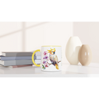 Personalise - Cockatoo, Australian Birds - White 11oz Ceramic Mug with Colour Inside Personalised 11oz Mug animal Globally Fulfilled