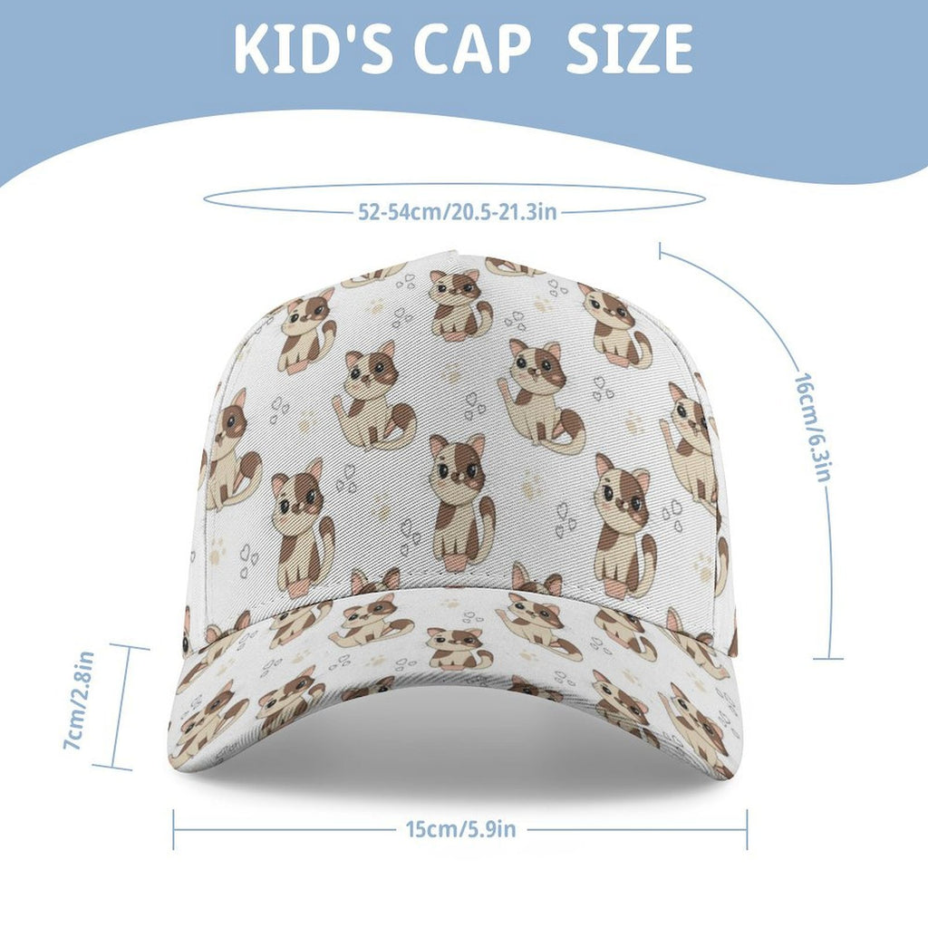 Cheeky Cats Kids Baseball Cap Kids Baseball Hat animal Printed Offshore