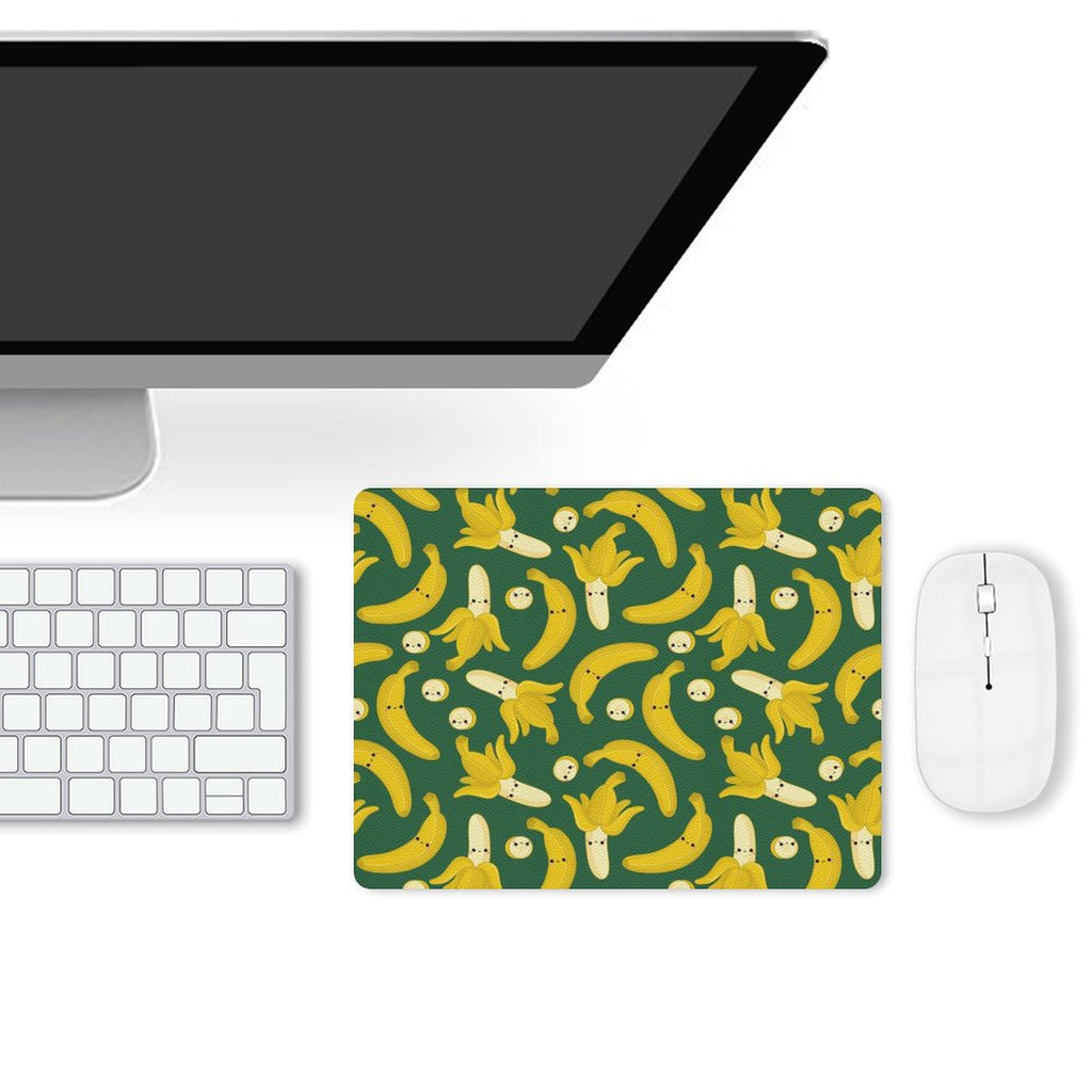 Happy Bananas Leather Mouse Pad Leather Mouse Pad Food Printed Offshore