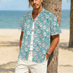Comic Book Speech Bubbles Men's Crinkle Hawaiian Shirt