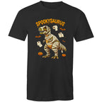Spookysaurus, Halloween Dinosaur - Mens T-Shirt Black Mens T-shirt Halloween Printed In Australia