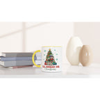 All Booked For Christmas White 11oz Ceramic Mug with Color Inside Colour 11oz Mug