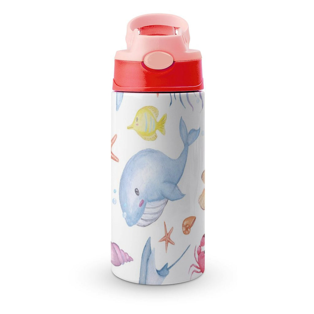 Under The Sea - Little Kids Water Bottle pink 350ml Little Kids Water Bottle animal Ocean Printed Offshore