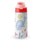Under The Sea - Little Kids Water Bottle pink 350ml Little Kids Water Bottle animal Ocean Printed Offshore