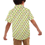 Flower Check Junior Kids Hawaiian Shirt