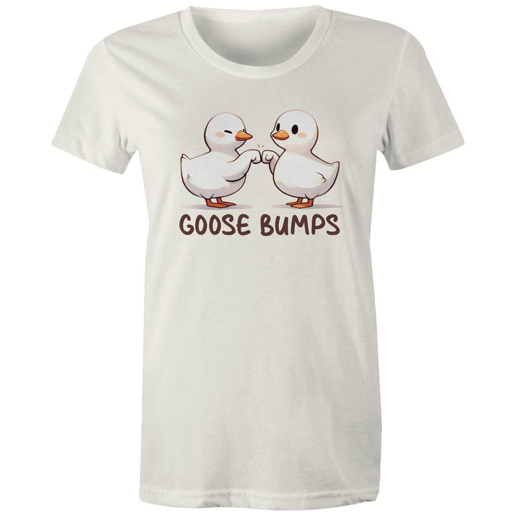 Goose Bumps - Womens T-shirt Natural Womens T-shirt animal Printed In Australia