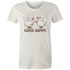 Goose Bumps - Womens T-shirt Natural Womens T-shirt animal Printed In Australia