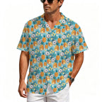 Pineapple Coconut Men's Crinkle Hawaiian Shirt