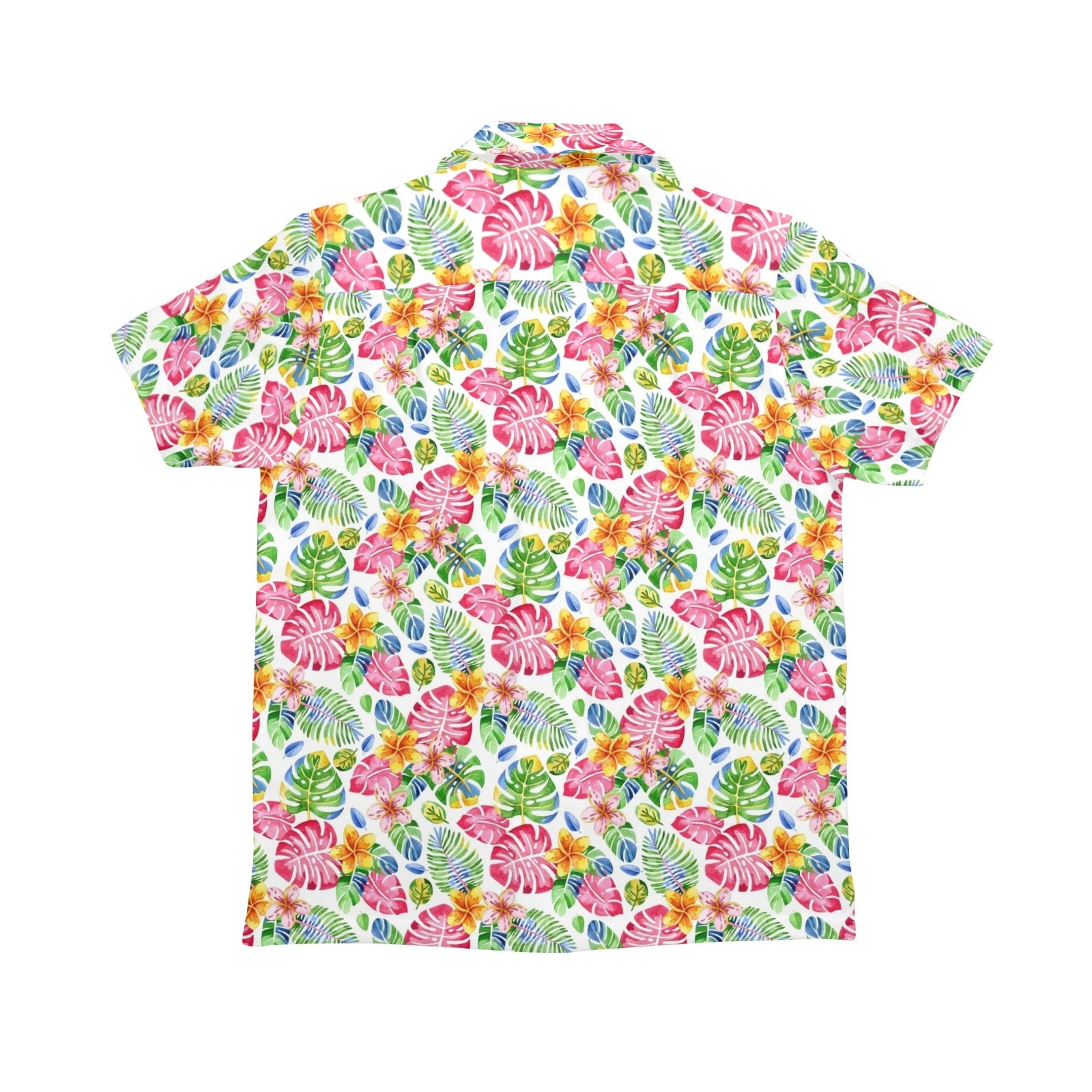 Bright Painted Tropical Senior Kids Hawaiian Shirt