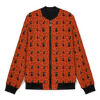 Halloween Black Cats Men's Casual Zip‑Up Bomber Jacket