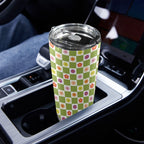 Flower Check 20oz Mobile Tumbler with Lid (Black Lock) 20oz Travel Mug Plants Printed Offshore