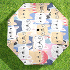 Dog Crowd - Semi-Automatic Foldable Umbrella (Model U12) Semi-Automatic Foldable Umbrella (U12)