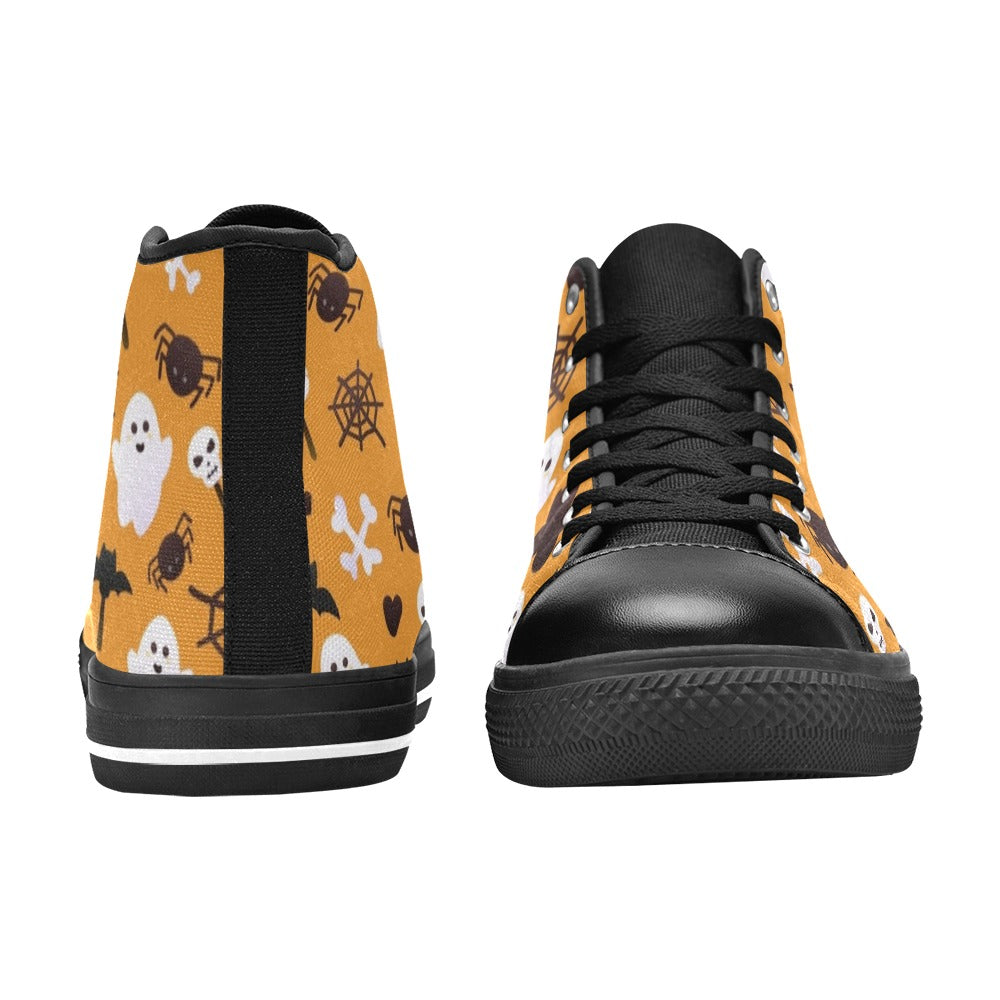 Halloween Ghosts Men's High Top Canvas Shoes Men's Classic High Top Canvas Shoes Halloween Printed Offshore