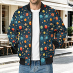 Galaxy Men's Casual Zip‑Up Bomber Jacket