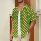 Rubber Ducks On Green Men's Hawaiian Shirt (New)
