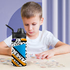 Graphic 80's - Kids Water Bottle with Chug Lid (12 oz)