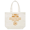 You Matter, You Energy, Physics Shoulder Canvas Tote Bag Default Title Large Tote Bag Printed In Australia Science