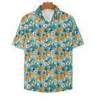Pineapple Coconut Women's Short-Sleeve Button Up Shirt Women's Short-Sleeve Button Up Shirt Food Printed Offshore